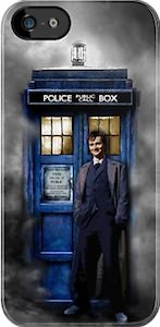 10th Doctor and the Tardis in the mist as iPhone 5 case