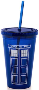 Doctor Who Tardis travel Cup With Straw