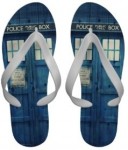 dr. who flip flops of the Tardis