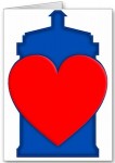 Dr. Who Tardis Big Heart Valentine's Day Card