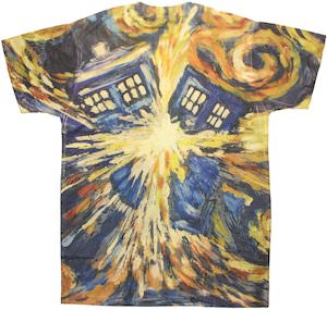 Dr. Who Van Gogh Exploding Tardis T-Shirt