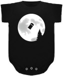 Dr. Who Tardis And The Moon Baby Bodysuit