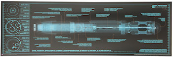 Doctor Who Sonic Screwdriver Blue Print Poster