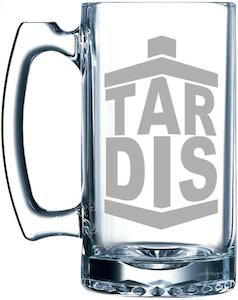 Doctor Who Tardis Logo Beer glass