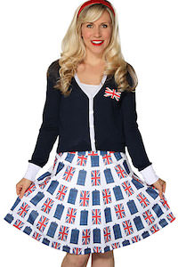 Doctor Who Tardis And Union Jack Skirt