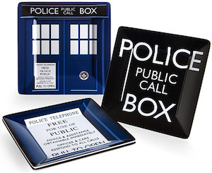 Dr. Who Doctor Who Tardis 4 Piece Square Plates