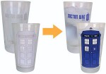 Dr. Who Disappearing Tardis Pint Glass