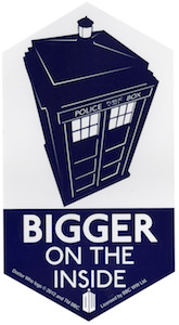 Doctor Who Tardis Bigger On The Inside Sticker