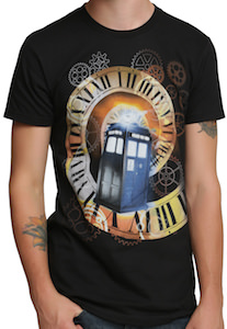 Dr Who Tardis Moving Through Time T-Shirt