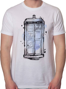Doctor Who Watercolor Tardis T-Shirt
