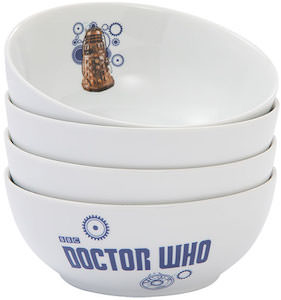 White Ceramic Dalek Bowls
