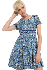 Doctor Who Blue Tardis All Over Dress