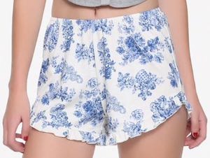 Blue And White China Shorts