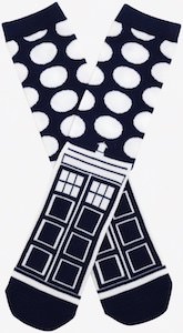 Doctor Who Tardis And Dalek Dots Socks
