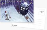Doctor Who Tardis And Snowman Christmas Card
