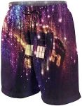 Doctor Who Tardis And A Purple Galaxy Swim Shorts