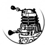 Doctor Who White Dalek Button