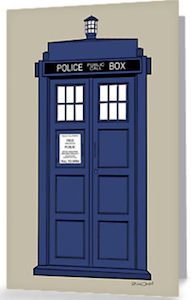 Doctor Who Tardis post Card