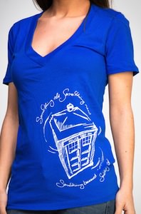 Doctor Who Tardis something blue t-shirt