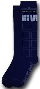 Tardis Navy Knee High Socks