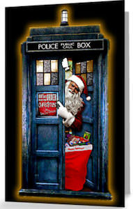 Tardis And Santa Christmas Card