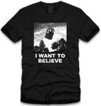 Dr. Who Tardis I Want To Believe T-Shirt