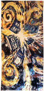 Exploding Tardis Beach Towel