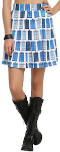 Dr. Who Tardis Lineup Skirt