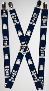 Dr. Who Keep Calm I'm The Doctor Suspenders
