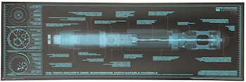 Sonic Screwdriver Blue Print Poster