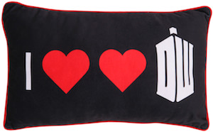 I Heart Heart Doctor Who Pillow