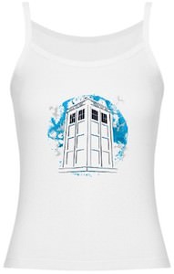 Tardis Silhouette Spaghetti Strap Tank Top