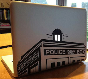 Tardis Top Laptop Decal