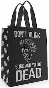 Doctor Who Weeping Angel Blink And You're Dead Tote Bag