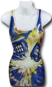Exploding Tardis van Gogh tank top from Dr.Who