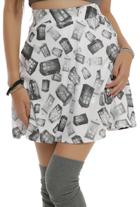 Doctor Who tonal tardis women's skirt