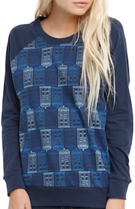 Dr. Who Tardis Pattern Women's Pullover