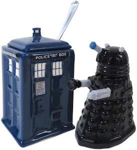 Tardis vs Dalek Cream And Sugar Set