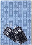 Doctor Who Light Blue Tardis Wrapping Paper