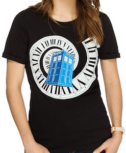 Dr. Who Tardis falling through time t-shirt