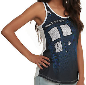 dr who Slanted Tardis Women's Tank Top