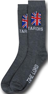 Dr. Who Tardis Union Jack Time Lord Socks