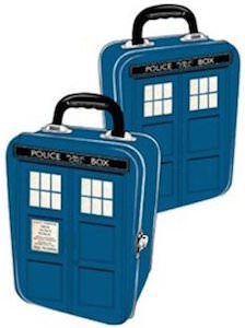 Doctor Who Lunch Box shaped like the Tardis