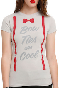 DR WHO INSPIRED BOW TIES ARE COOL WOMENS T SHIRT BRAND NEW