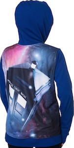 Tardis Zip Up Women's Hoodie