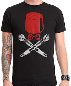 Bow Tie, Fez And Sonic Screwdriver Pirate T-Shirt