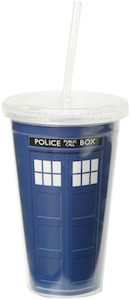 Tardis Acrylic Travel Cup With Straw