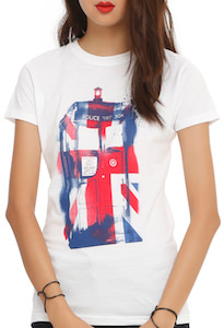 Doctor Who Union Jack Tardis Women's T-Shirt