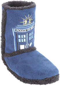 Tardis Image Slipper Boots