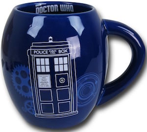 Blue Oval Tardis Mug